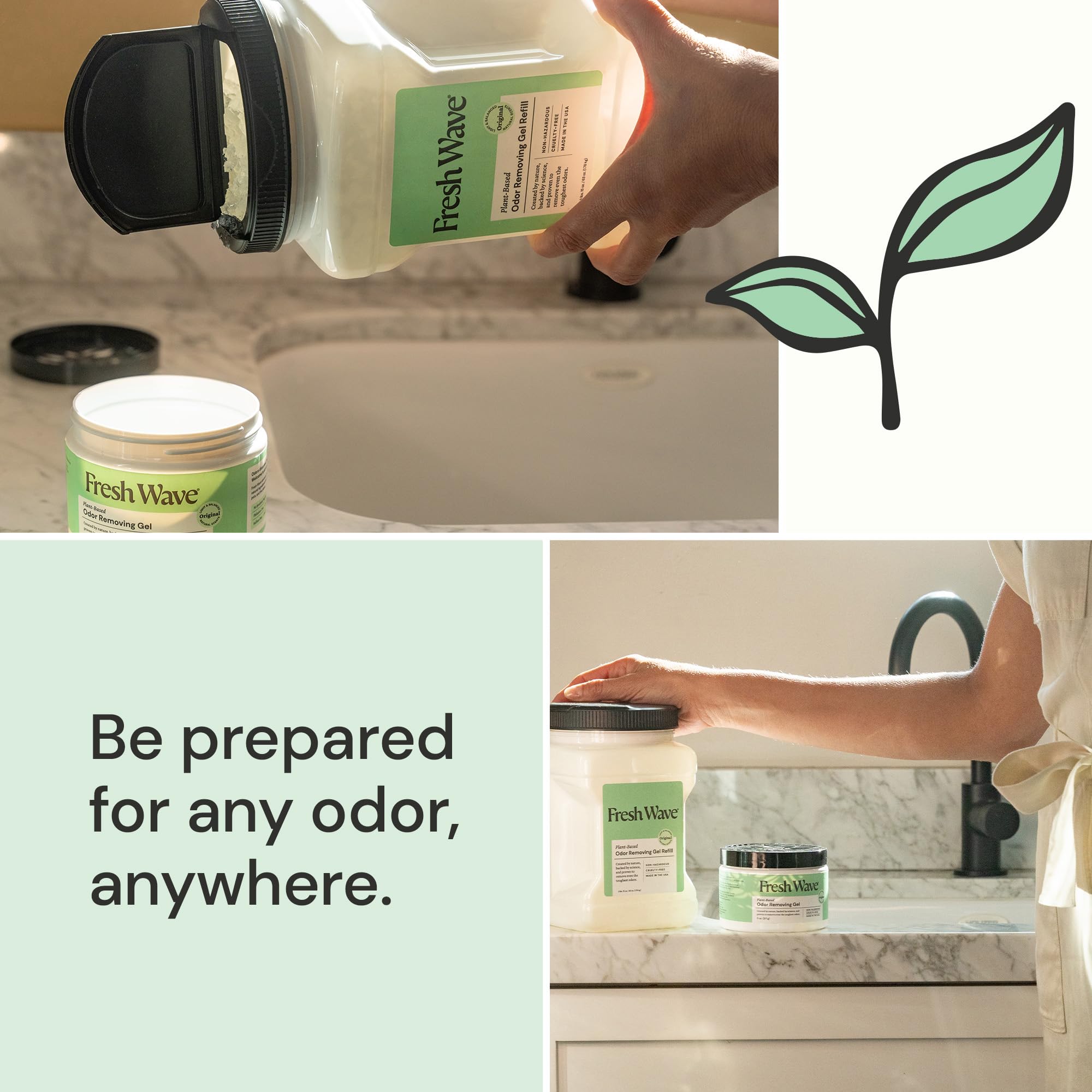 Fresh Wave Odor Removing Gel Refill, 63 oz. Safer Odor Absorbers for