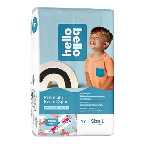 Hello Bello Premium Swim Diapers Size L (32-40 lbs), Cute Extra