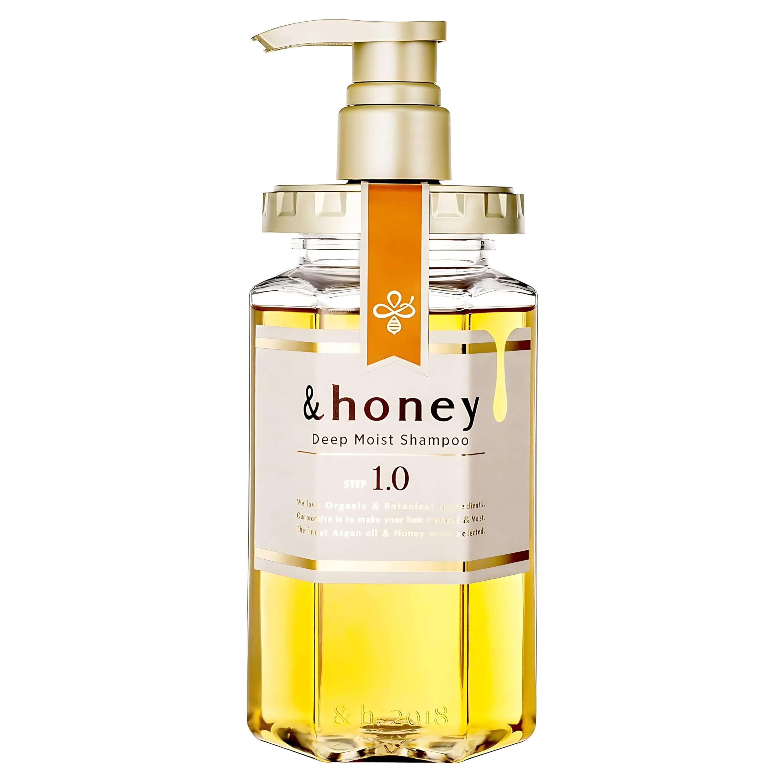 &honey Deep Moist Hair Shampoo 1.0 – 15.4 oz (440ml) | Moist Wash with Peony Honey Scent for Gentle Cleansing & Hydration