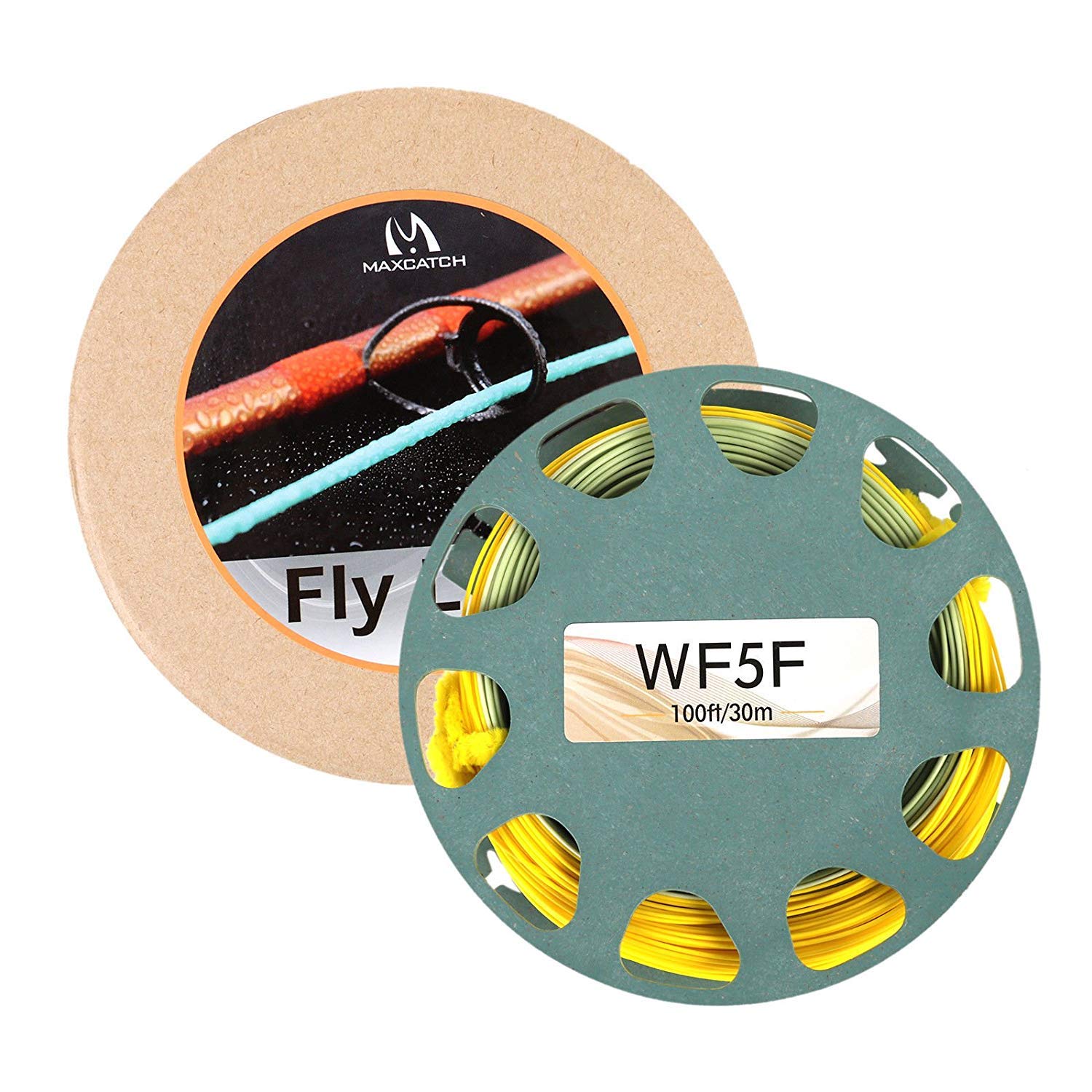MAXIMUMCATCH Fly Line Gold Weight Forward WF2/3/4/5/6/7/8F 90-100F With 2 Welded Loop (WF2F)