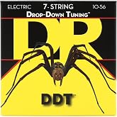 DR Strings DDT7-10 Drop-down Tuning Nickel-plated Steel 7-string Electric Guitar Strings - .010-.056 Medium