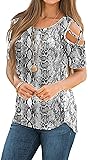 NILOUFO Womans Short Sleeve Plus Size Blouses