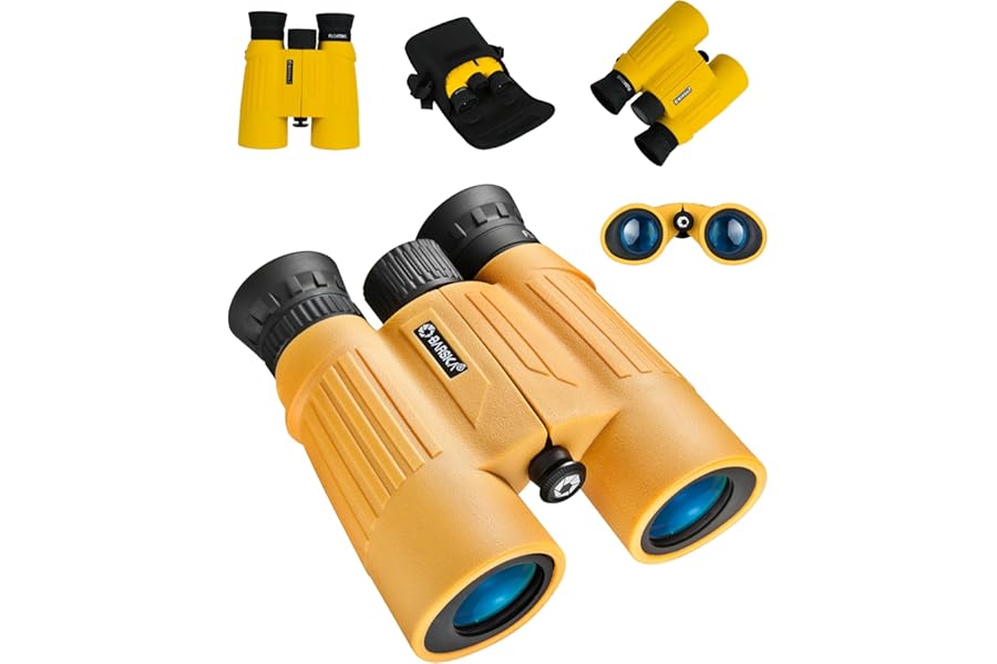 10x30 Floating Waterproof Marine Binoculars Boating Fishing - Rubber Armored, Durable Water-Resistant Compact Binoculars for Ocean, Water and Outdoor Use - BK7 Hiking, Birding Bird Watching Binocular