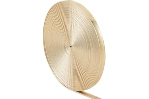 GORGECRAFT 5.5Yds Flat Metallic Leather Straps 0.2" Glossy Gold Leather Cord Shiny Pu Leather Lace Strip Beading String Ribbon Crafts Double Sided Faux Supplies for Making Craft Pillow