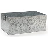 G.E.T. GT-2112-GG Galvanized Metal Iced Beverage Party Tub with Handles, 8.5 Gallon