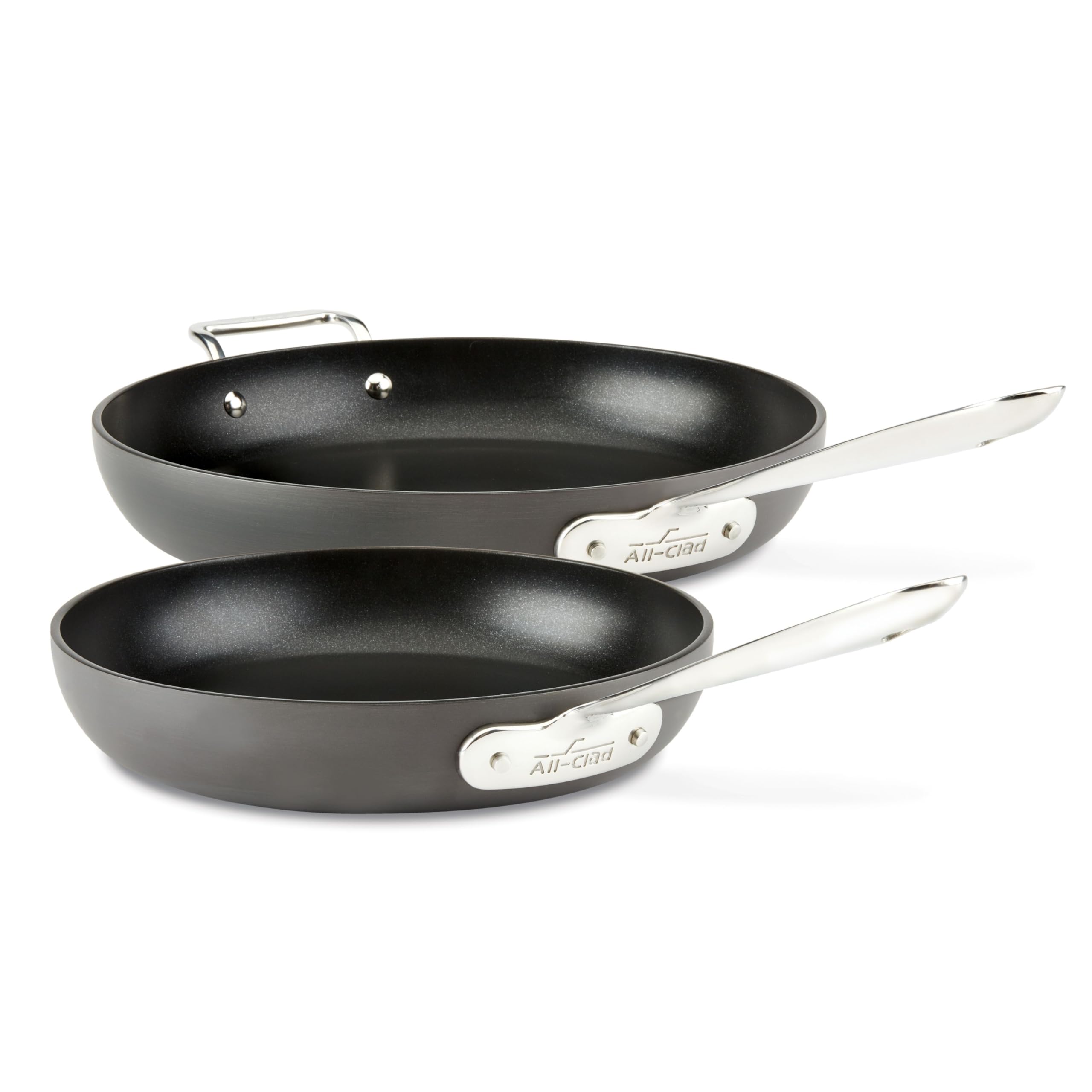 Photo 1 of ***FACTORY SEALED***
All-Clad E7859064 HA1 Hard Anodized Nonstick Fry Pan Cookware Set, 10 Inch and 12 Inch Fry Pan, 2 Piece, Black