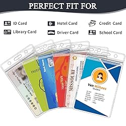 200 Pack ID Badge Holder - Vertical Badge