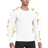 Twekfish Men's Thermal Compression Shirt, Long Sleeve Fleece Lined Workout Shirts Winter Cold Weather Athletic Base Layer Top