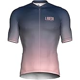 LAMEDA Mens Cycling Jersey Short Sleeve Biking Shirt with 3 Rear Pockets Moisture Wicking Breathable Quick Dry Bicycle Jersey