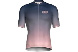 LAMEDA Mens Cycling Jersey Short Sleeve Biking Shirt with 3 Rear Pockets Moisture Wicking Breathable Quick Dry Bicycle Jersey