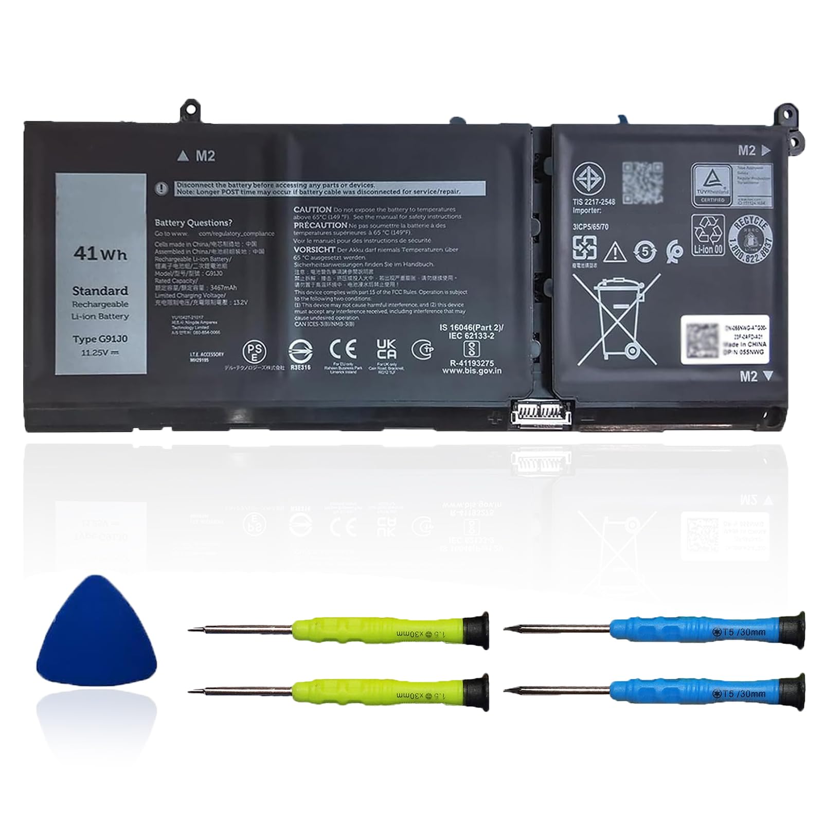 OUWEE 41Wh G91J0 Battery Replacement for Dell