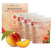 Purecrafts Massage Gel Powder 50g (3-Pack) | Peach Fragrance | Made in Japan | Smooth and Slippery Gel for Wellness and Relaxation | 50g Makes 1.32 Gallons (5 litre) | Just Add Water