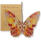 Butterfly Ornaments for Christmas Tree - Acrylic Hanging Suncatcher Gift for Women, Stained Glass Butterfly Decor for Home, Window, Party, Birthday