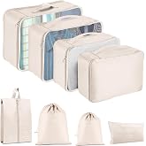 YEEYAA Packing Cubes for Travel 8 Set Luggage Organizer Bags | Mesh Breathable Travel Packing Cubes for Suitcases Organizer Durable Travel Essentials Bags Set