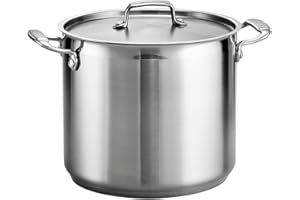Tramontina Gourmet Stainless Steel 12-Quart Stock Pot with Lid
