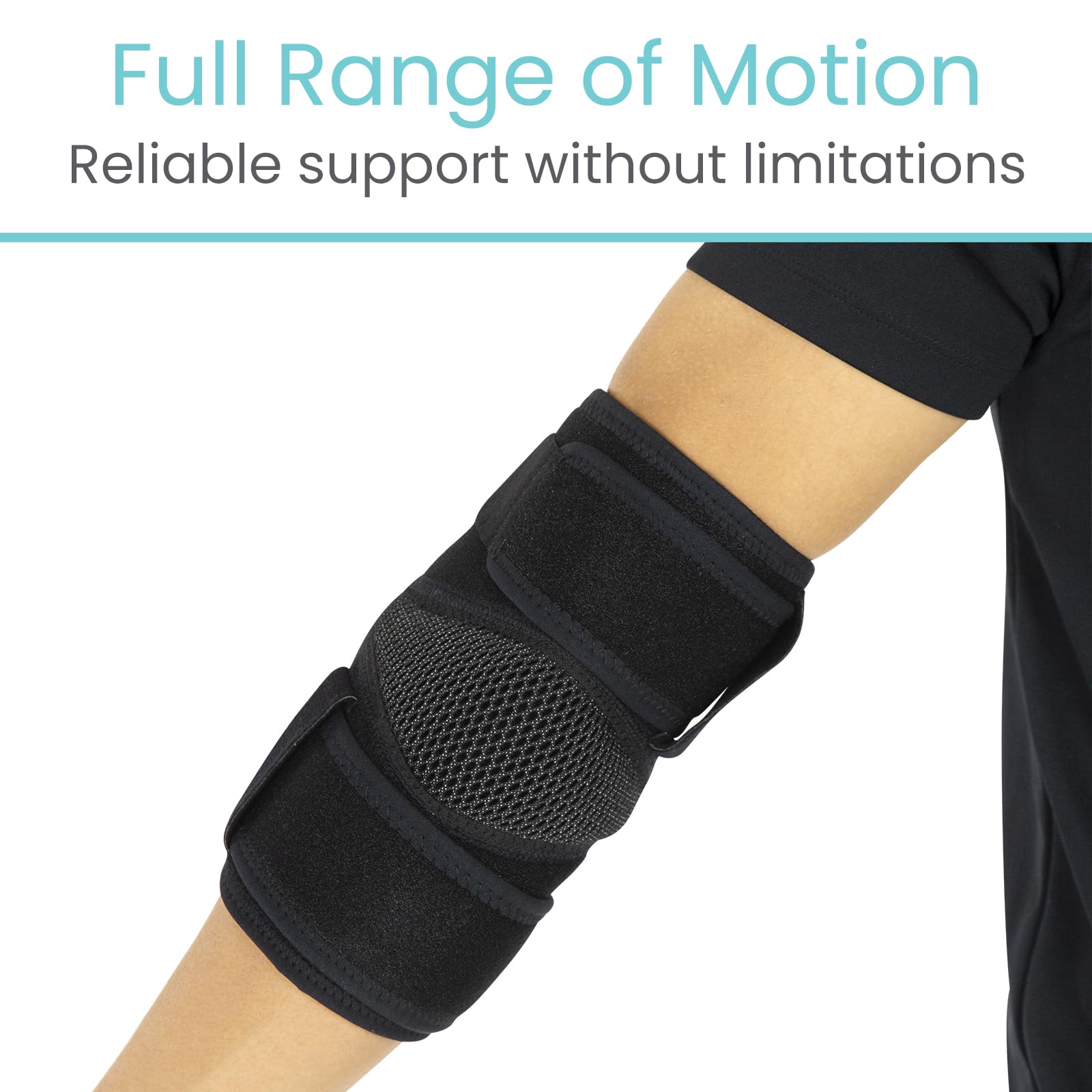 Vive Elbow Brace - Tennis Compression Sleeve - Wrap for Golfers, Bursitis, Left or Right Arm - Tendonitis Support Strap for Golf, Men and Women - Epicondylitis and Sports Recovery