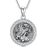 SIMONLY Mother's Day Gifts Goddess Necklace for Women 925 Sterling Silver Goddess Amulet Necklace Ancient Egypt Greek Mythology Jewelry Gifts for Her