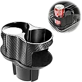 Reofrey 2-in-1 Multifunctional Car Cup Holder Expander Adapter, Universal Double Cup Holder with Adjustable Bracket, Elastic Open-Close Mouth, Fits Most Hydro Flask Bottles and Cups