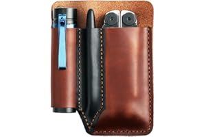 EASYANT Leather Men Pocket Organizer Leather EDC Tool Pouch Sheath Handmade Multitool Accessories