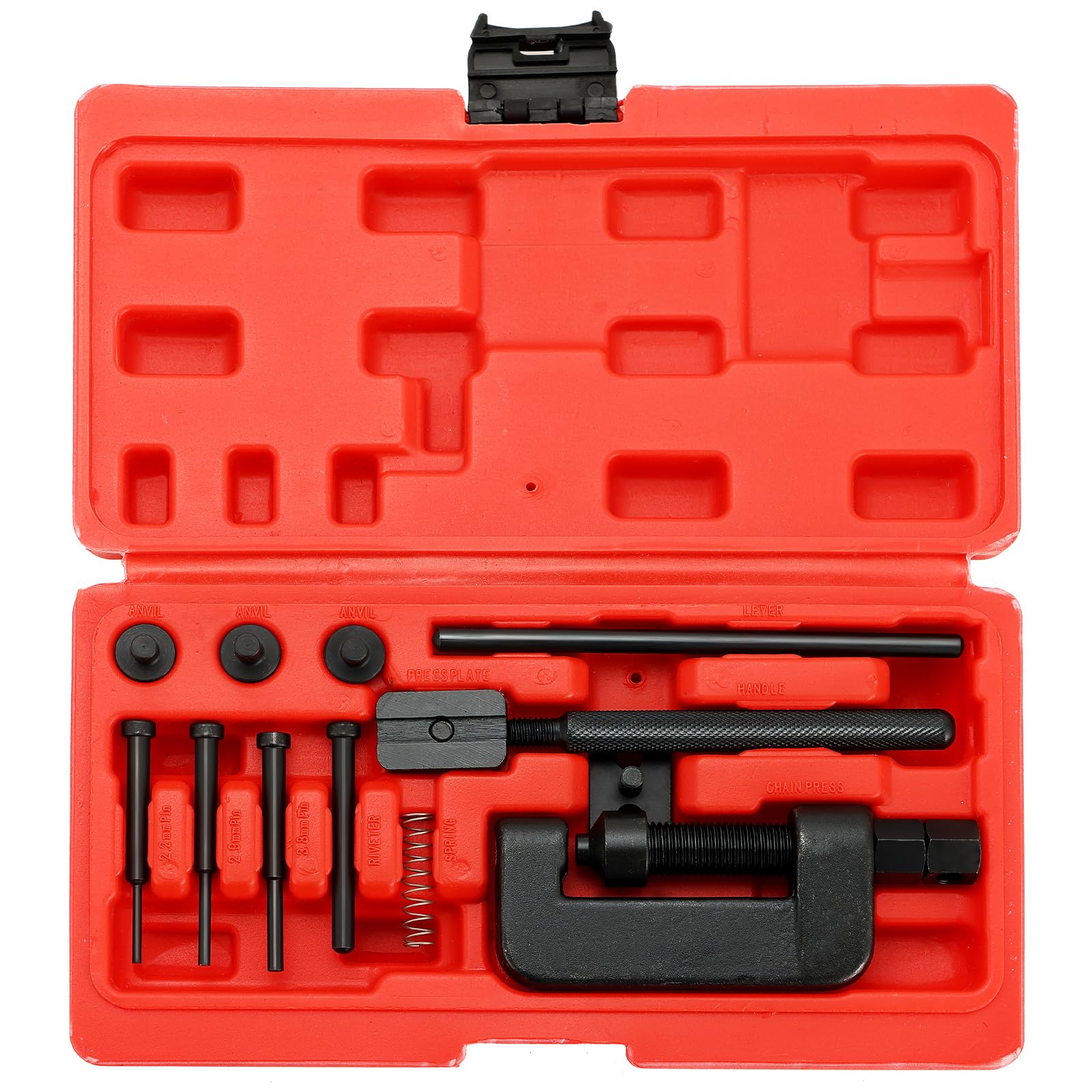 Photo 1 of Acymner 13PCS Chain Breaker Tool Kit | Universal Chain Cutter and Riveter Set with Carrying Case for ATV, Bicycle, and Motorcycle for Easy Chain Maintenance