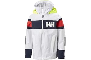 Helly-Hansen Juniors Salt 2 Sailing Jacket - HELLY TECH PERFORMANCE, Hi-Vis Hood, YKK AquaGuard, PFC-Free DWR, SOLAS, 2-Layer