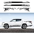 HAIORD Car Decal Bed Mud Splash Kit Graphic Decal Self-Adhesive Adjustable Gloss Sports Stripe car Sticker Decorative for Pickup Truck Body Sticker taildoor Vinyl Decal Accessories 4PCS(Black)