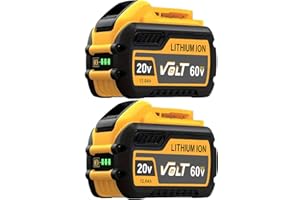 New Model 2PACKS 20V/60V 12Ah Flex Volt Lithium Battery Replace for DeWalt 60V Battery Compatible with DCB606 DCB612 DCB606-2