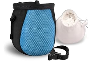 YERGOFE Climbing Chalk Bag for Rock Climbing - with Chalk Ball - Adjustable Black Chalk Bag Bouldering for Rock Climbing Equipment