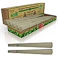 Pre Rolled Cones King Size – 50 Pack Hemp Rolling Paper Unbleached Brown Organic Fibers Classic Preroll Natural Mystic Pre Roll Papers With Filter Tips Use Cone Loader Filling Packing Sticks