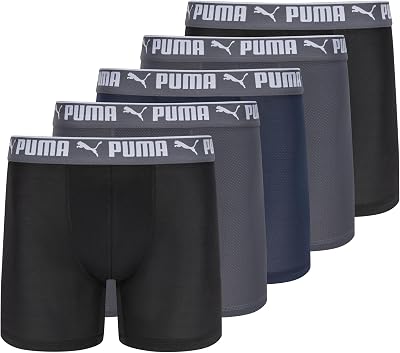 Herren 360-degree Mesh 5 Pack Boxer Briefs Retroshorts, Schwarz/Castlerock/Club Navy, Small
