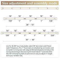 Black Curtain Rods for Windows 48 to 84