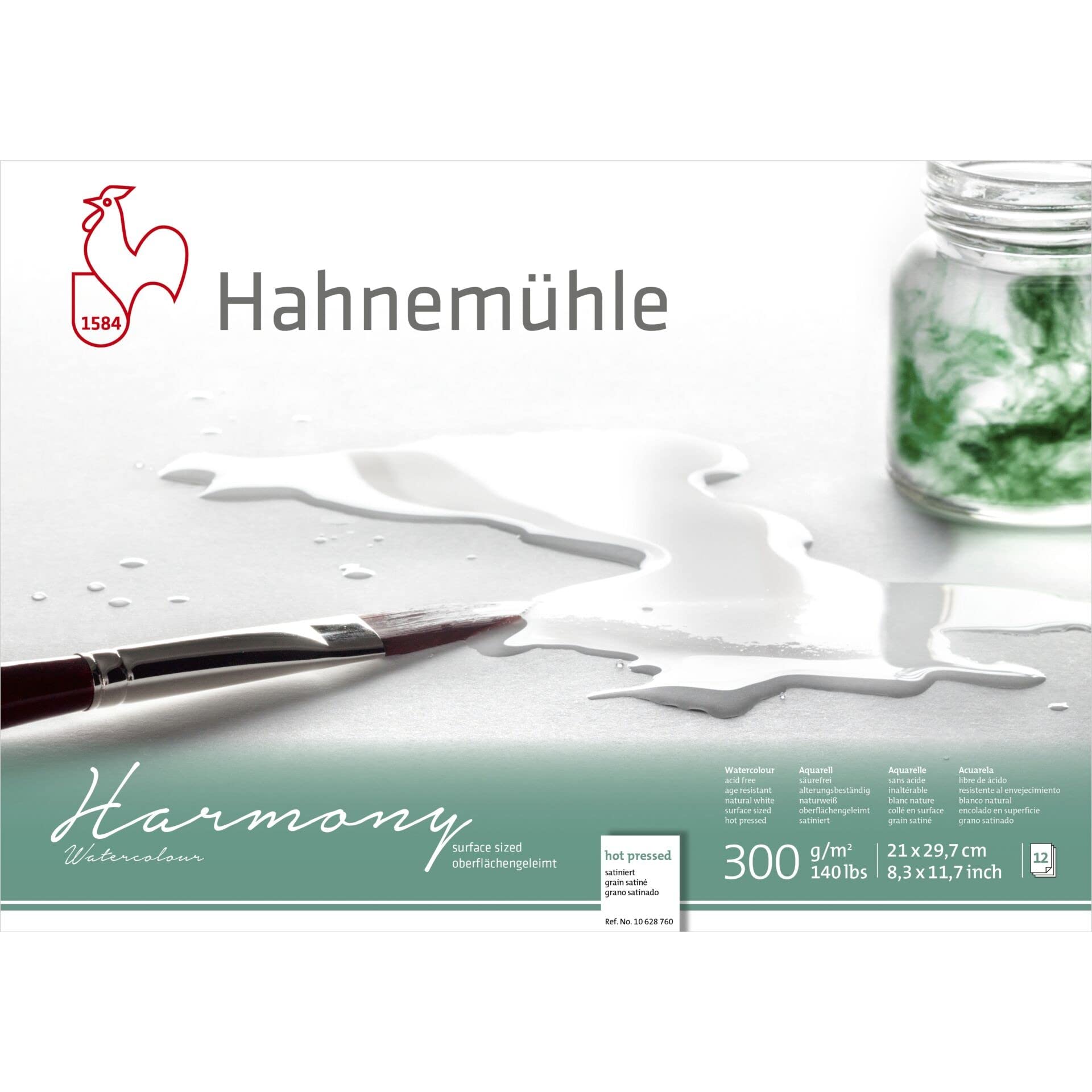 Hahnemuhle Harmony Watercolour Block Hot Press A4,White