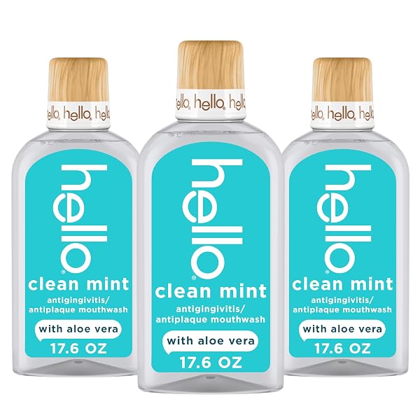 HELLO CLEAN MINT ALCOHOL FREE MOUTHWASH WITH ALOE...