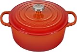 Le Creuset Signature Enamelled Cast Iron Round Casserole 22 cm Volcanic