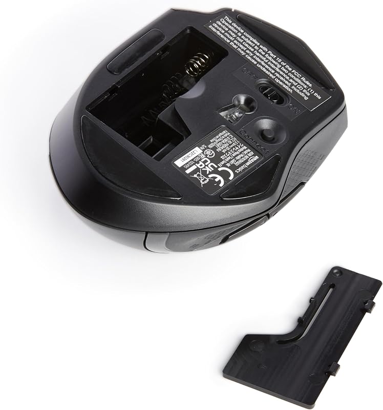 Amazon Basics Mouse sem fio ergonômico, DPI ajustável, preto