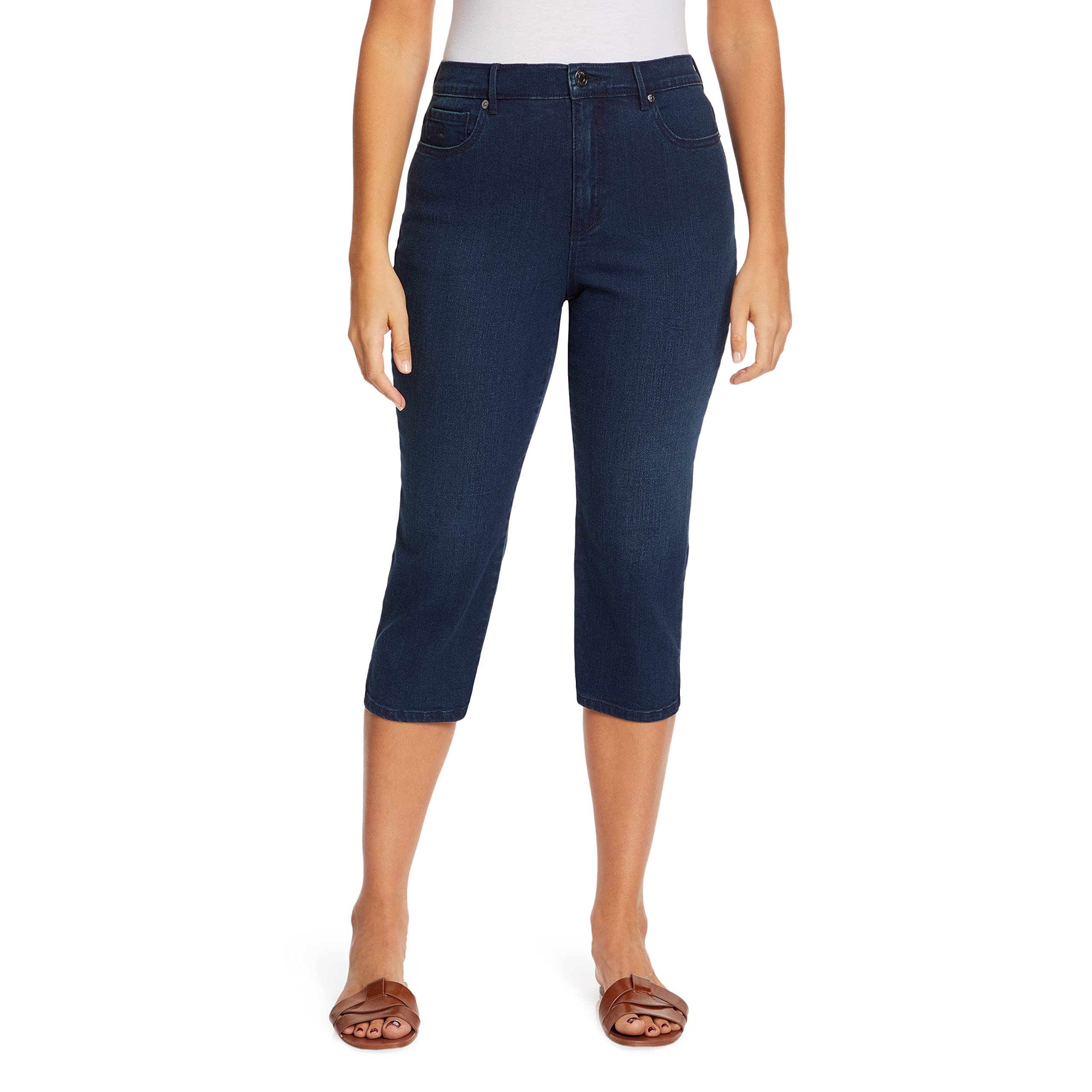 Gloria Vanderbilt Women’s Petite Amanda Capri Jean, St Moritz Whiskers, 22W
