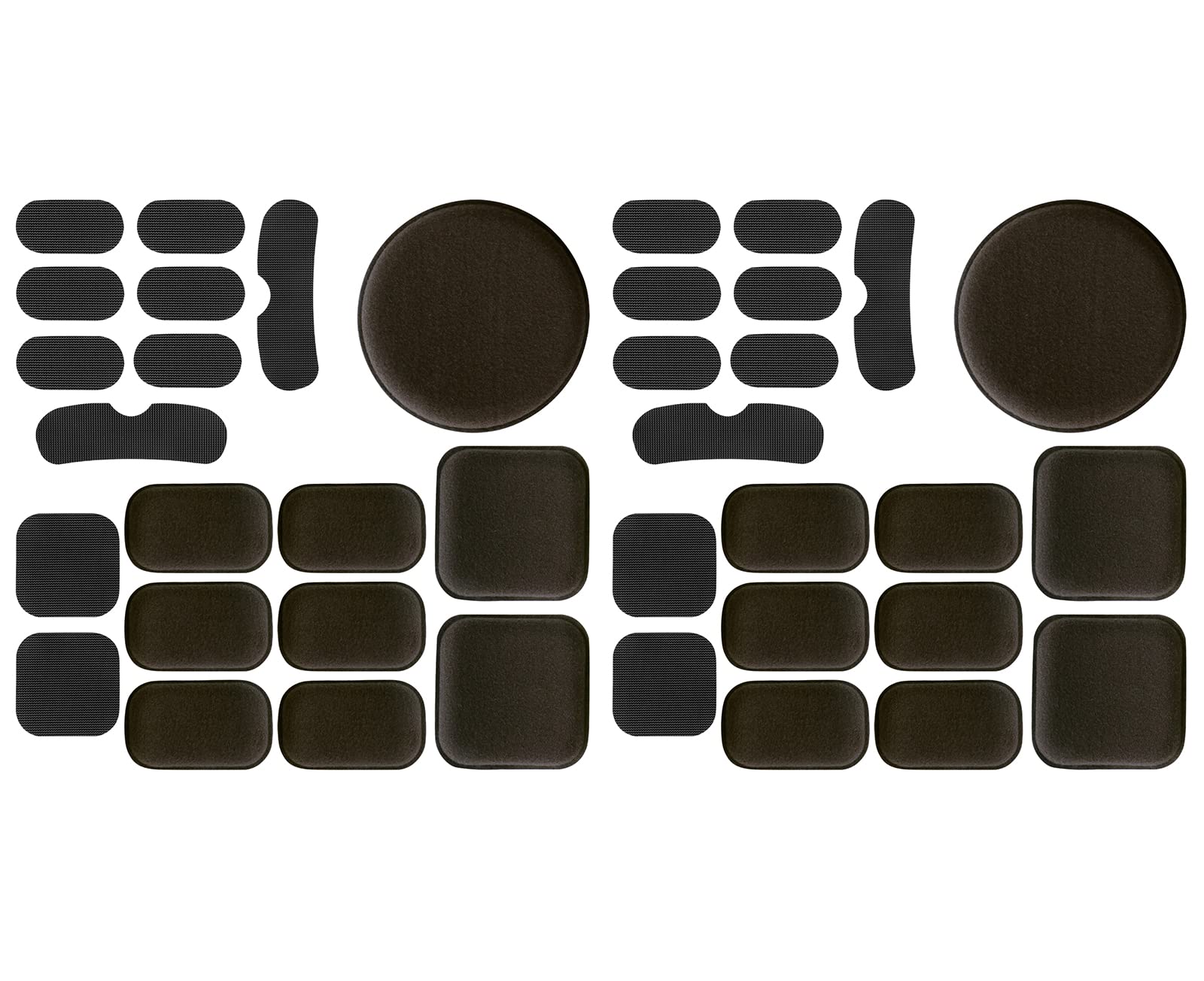 Yzpacc 38Pcs Universal Airsoft Helmet Pads, Tactical Helmet Replacement Foam Padding Kits Bicycle Accessories Mats for Fast Mich CS ACH FMA USMC PASGT