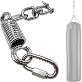 Hxszk Punching Bag Spring with Swivel Hanger, Heavy Duty 304 Stainless Steel Boxing Bag Hanger Kit for Heavy Bag, Muay Thai, Speed Bag Capacity