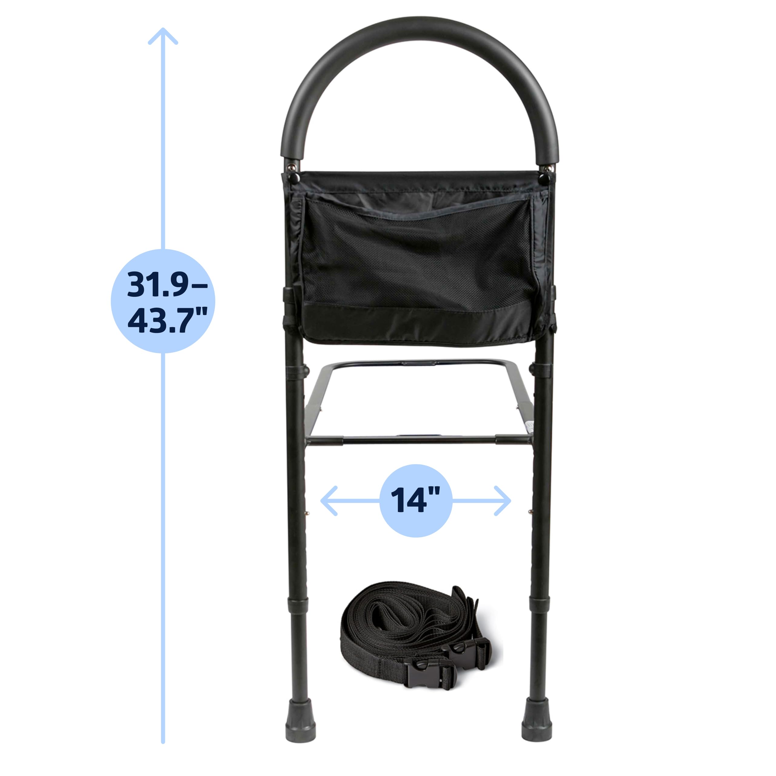 Mua Bed Assist Bar with Storage Pocket, Height Adjustable Bed Rail for