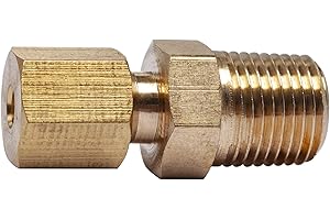 LTWFITTING Brass 1/8-Inch OD x 1/8-Inch Male NPT Compression Connector Fitting(Pack of 25)