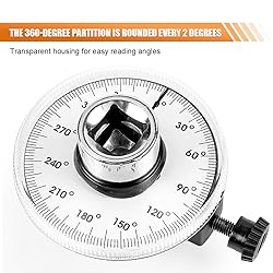 BDZMC 1/2" Digital Torque Wrench Angle Gauge, 360