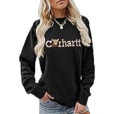 JHUSXEYY Highland Cow Sweatshirt Cow Print Sweatshirt Funny Cow Country Western Pullovers