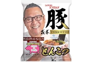 Sapporo Ichiban Momosan Ramen, 3.44 Ounce, Pack of 30 (Tonkotsu Flavor)