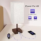 Aooshine Bedside Lamp Touch Control with USB A+C Ports 3 Way Dimmable view 6