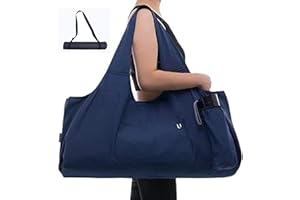 Uhawi Yoga Mat Bag Large Yoga Mat Tote Sling Carrier with 4 Pockets Fits All Size Mats With Multi-Functional Storage Pockets Light And Durable（With Yoga Mat Carrying Strap）