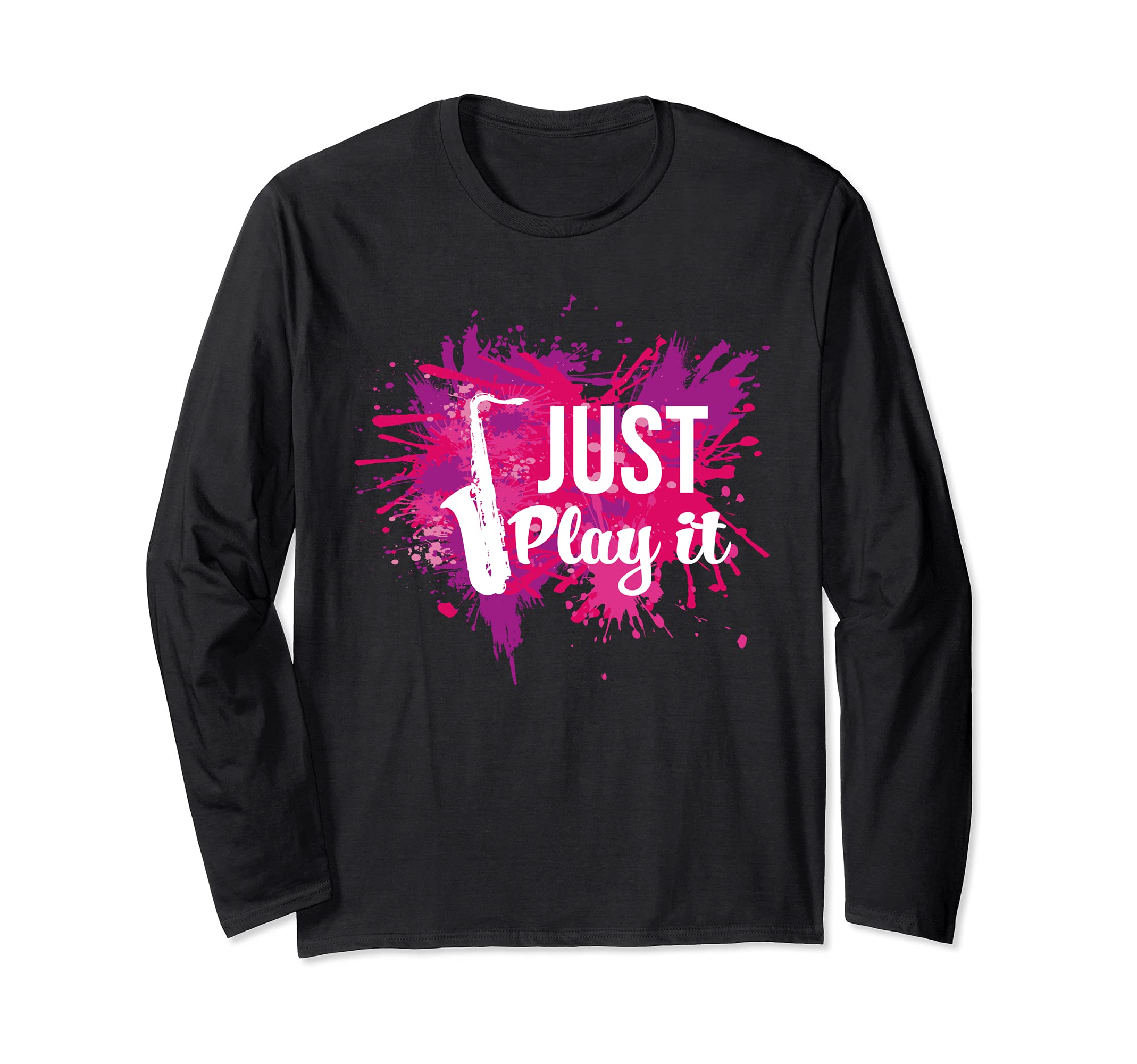 Jazz Play It Metal Wind Instrument Classic Saxophone Music Long Sleeve T-Shirt