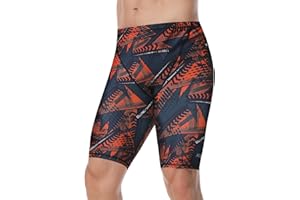KGKE Mens-Swim-Jammers Athletic-Swimwear Quick-Dry-Shorts Durable-Team-Swimsuits - Drawstring Competition Swimming UPF50+