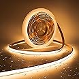 MALIIGAZA Free Cuttable COB LED Neon Strip Light Waterproof IP68, 12V 16.4ft 3000K Silicone Flexible DIY LED Tape Light for Outdoor Bathroom Swimming Pool Decoration (Without Power Supply)