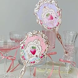 Flower Knows Strawberry Rococo Hand Mirror,Portable