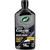 Turtle Wax Hybrid Solutions Ceramic Black Car Polish &amp; Wax, 14 oz. (1 Pack) | Black Car Paint Restorer &amp; Light Car Scratch Remover, High Gloss Car Wax, Ceramic Coating Protection &amp; Water Beading
